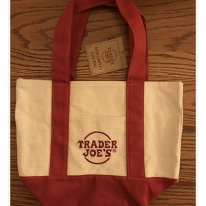 Trader Joe's mini canvas tote bag